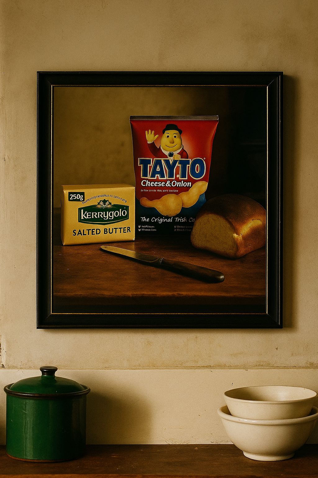 Belfast Bap tayto cheese and onion wall decor