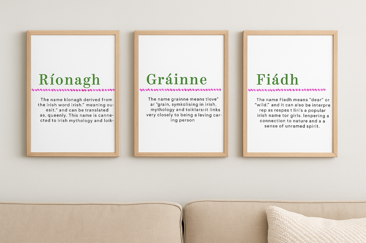 Irish name meaning wall decor