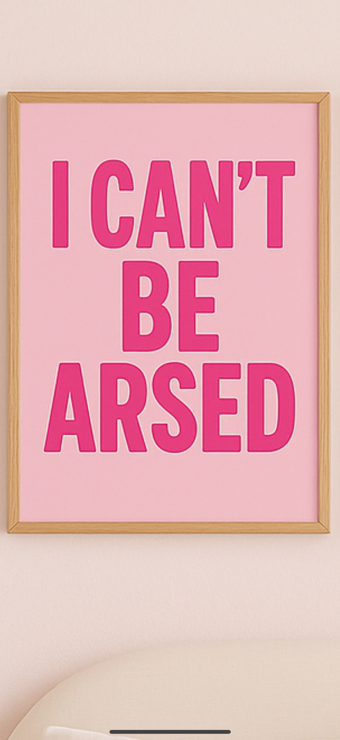 I can’t be arsed