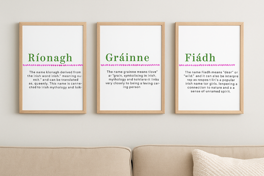 Irish name meaning wall decor