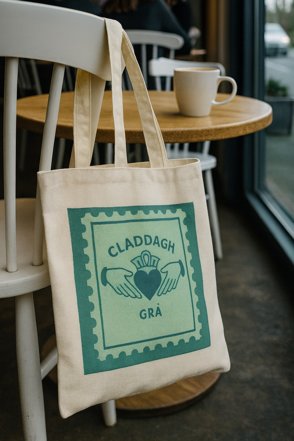 Claddagh stamp tote bag