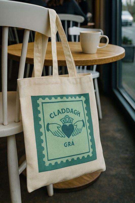 Claddagh stamp tote bag