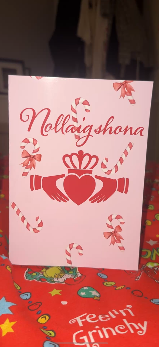 5 pack Christmas card candy cane