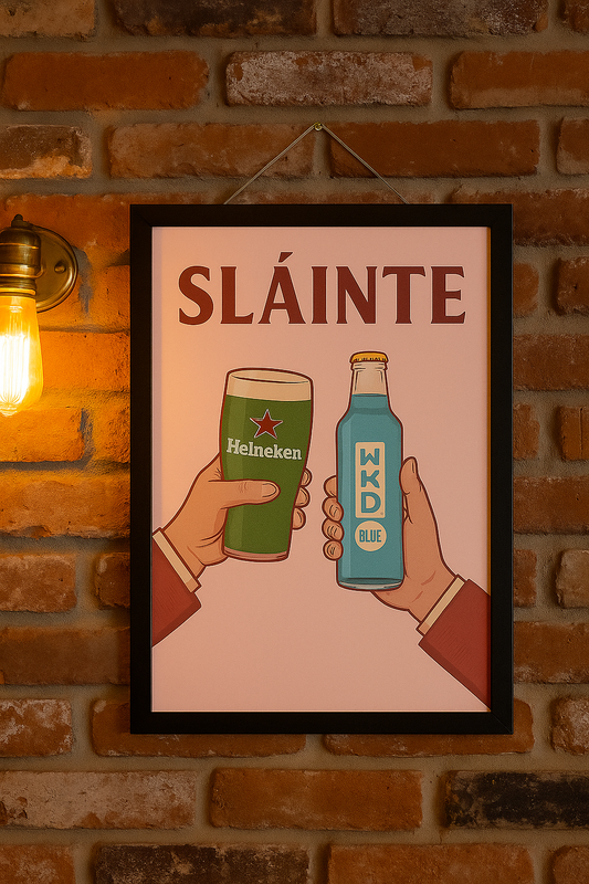 Sláinte Heineken wall art decor